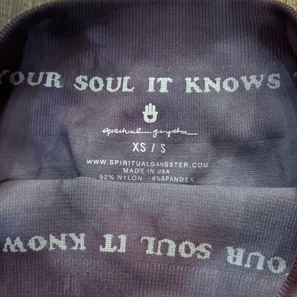 ⚡SOLD⚡Spiritual Gangster Love Sculpt Tie Dye Leggings w. Laser-Cut Trim - Picture 6 of 7